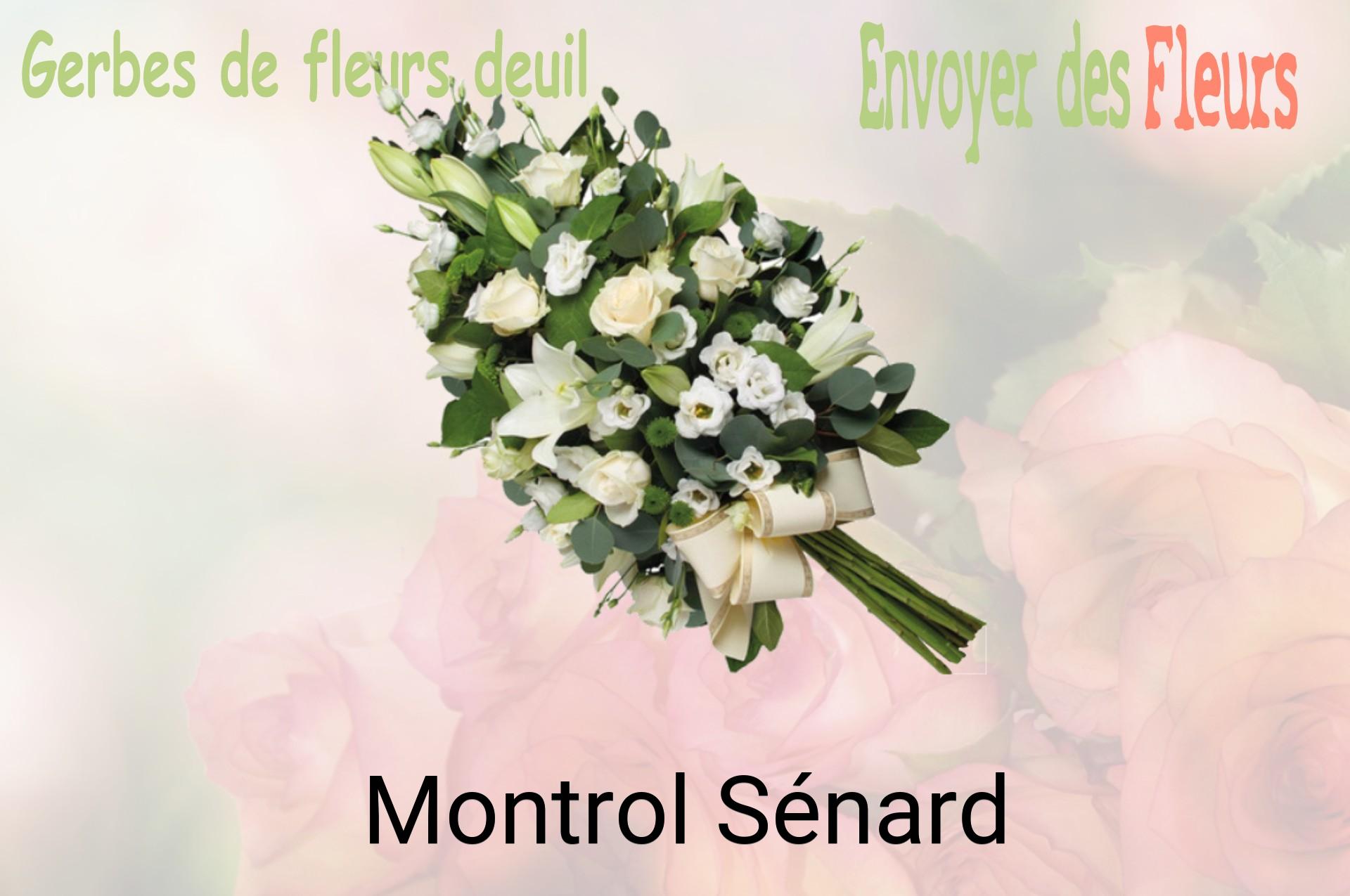 Gerbe de fleurs de deuil livrée à Montrol-Sénard